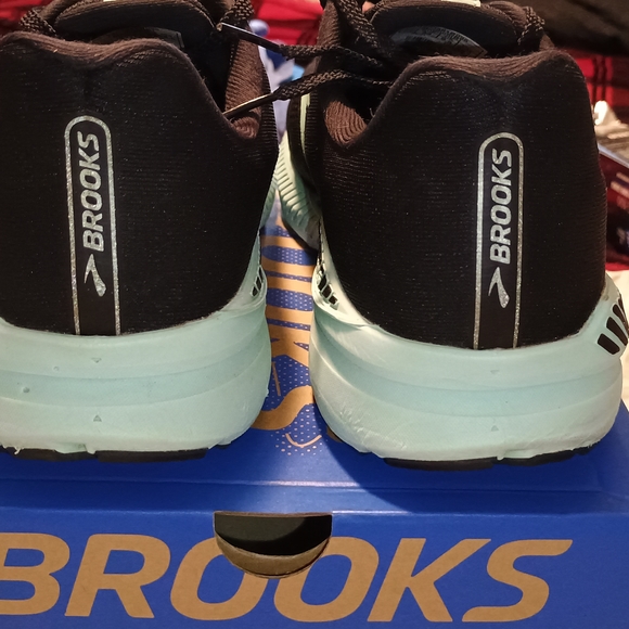 Brooks Black and Light Blue Athletic Shoes - Picture 3 of 11